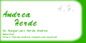andrea herde business card